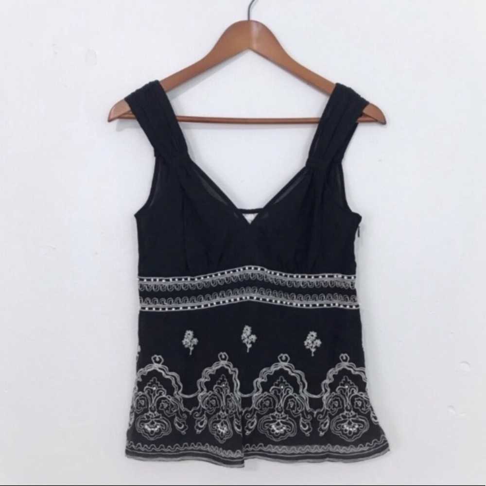 White House Black Market Black Sleeveless Top